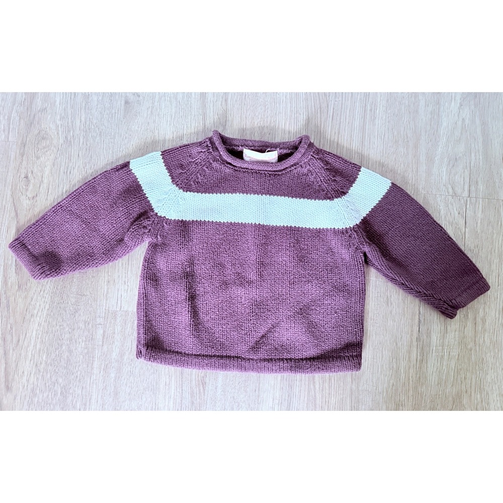Ring Around the Rosie Unisex 12-24M Brown Knit Sweater Vintage Cottagecore